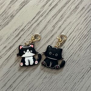 Cute Black Cat Enamel Zipper Pulls Bag Accessory